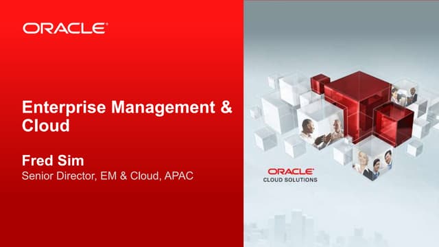 Oracle - Enterprise Manager 12c Overview