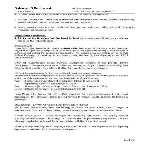 CV - Suleman - 2015new