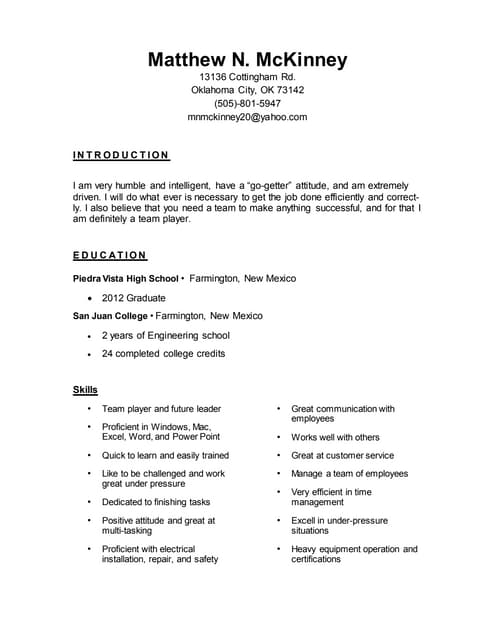 Matt's resume. word doc (1)