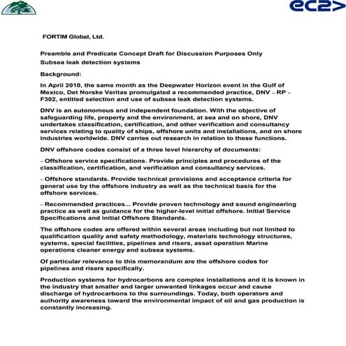 Subsea leak detection systems