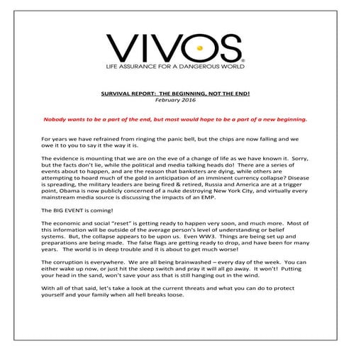vivossurvivalreport