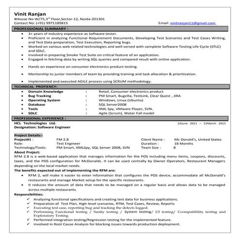 Vinit Ranjan_Test Engineer