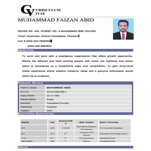 MUHAMMAD REHMAN CV .DOC
