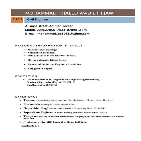 ABED AL KAREEM CV | DOC