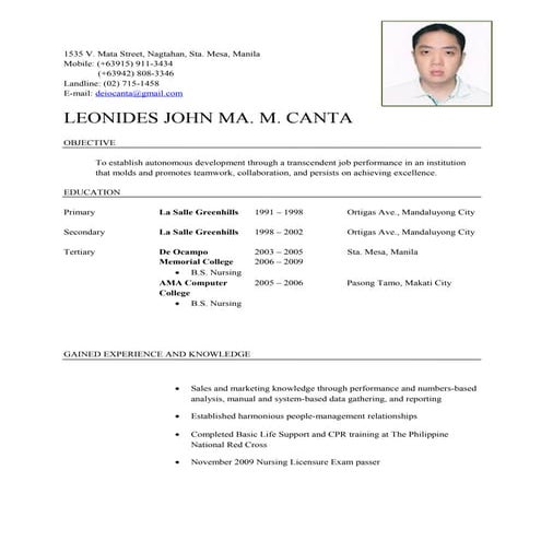 resume 2016 | DOCX