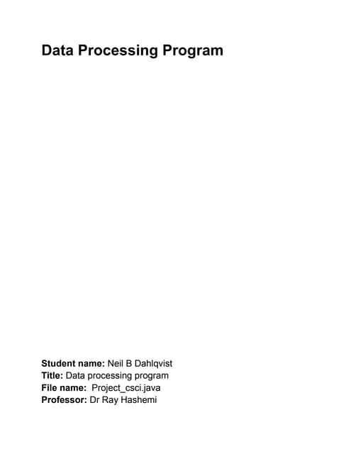 Data_Processing_Program | PDF | Operating Systems | Computer Software ...