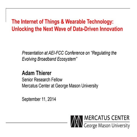 [SLIDES] Internet of Things presentation at AEI (Sept 2014)