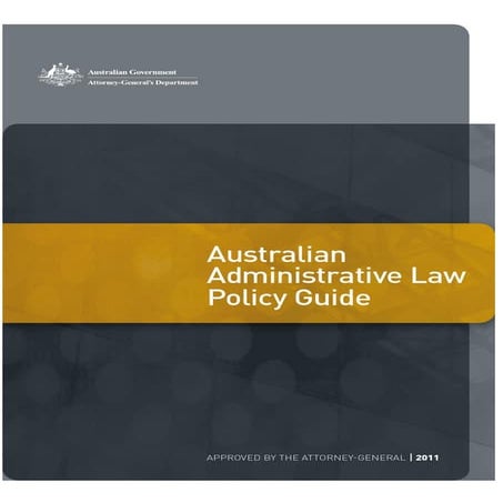 Australian Administrative Law Policy Guide | PDF