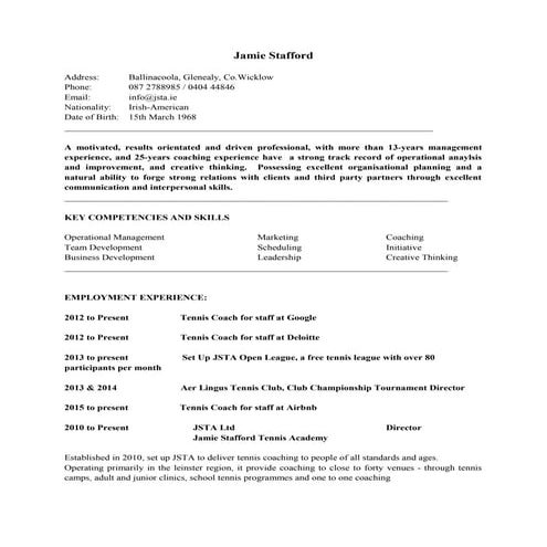Oliver Resume RSA | DOCX