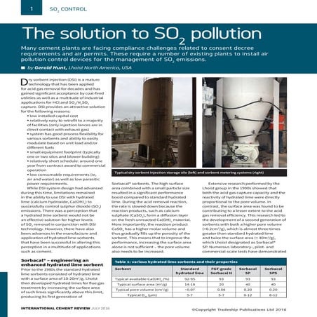 LNA ICR Article - The Solution to SO2 Pollution