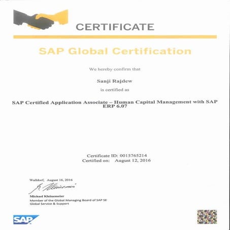 SAP Certification Doc