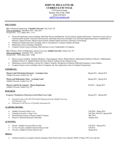 John Dellatto CV