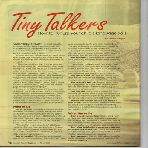 Steagall Houston Family Magazine clips