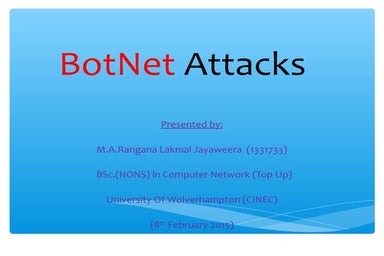 BotNet Attacks