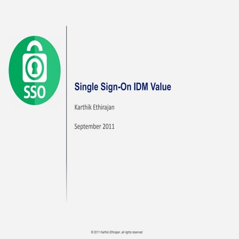 Single Sign On IDM Value