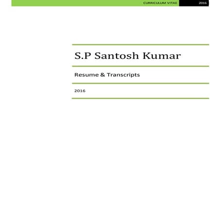 Santosh -Resume 2016