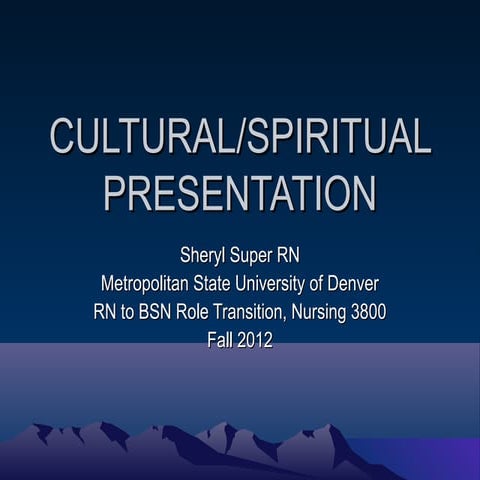 CULTURAL POWER POINT 2012