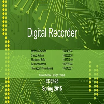 Digital Recorder Presentation- Draft 1 | PPTX