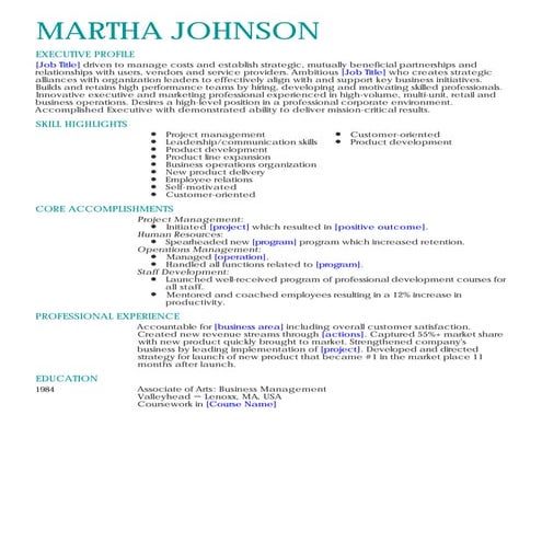 Martha Johnson Resume 1