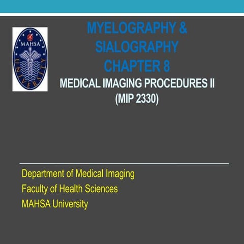Myelography | PPTX