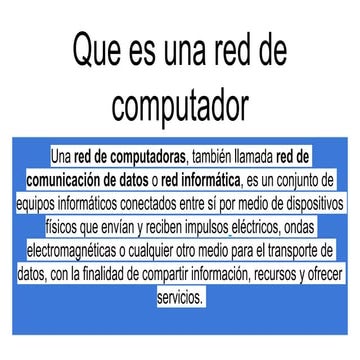 Funcion de las redes