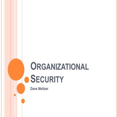 Sec+ Organizational Security