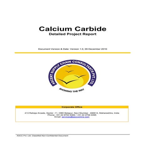 Calcium_Carbide_Project_Report_Sample | PDF