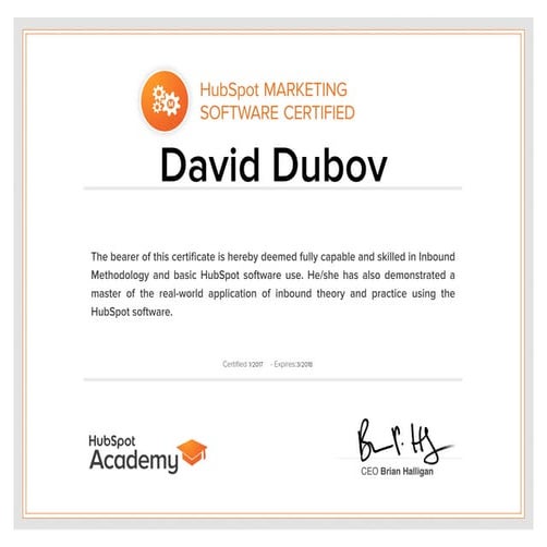 Hubspot Software Cert