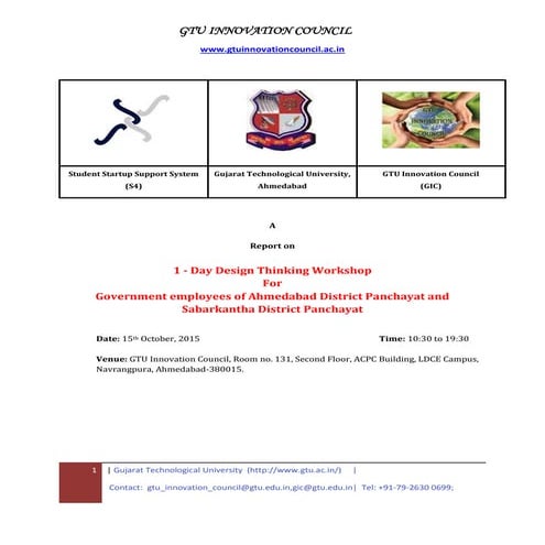 1 - Day Design Thinking Workshop