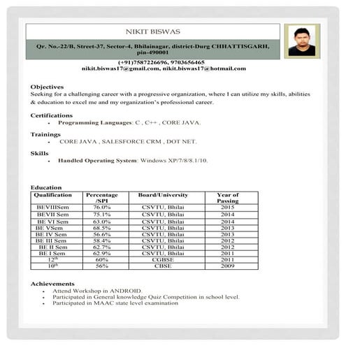 nikit biswas cv new updated | PDF