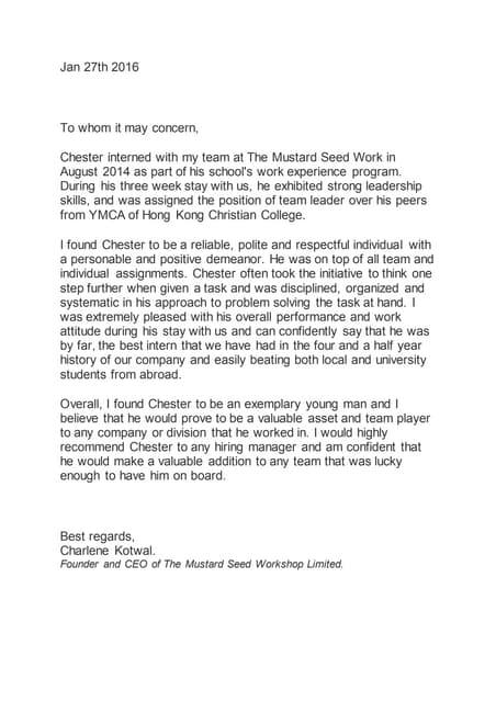 SLP Letter of Recommendation | PDF