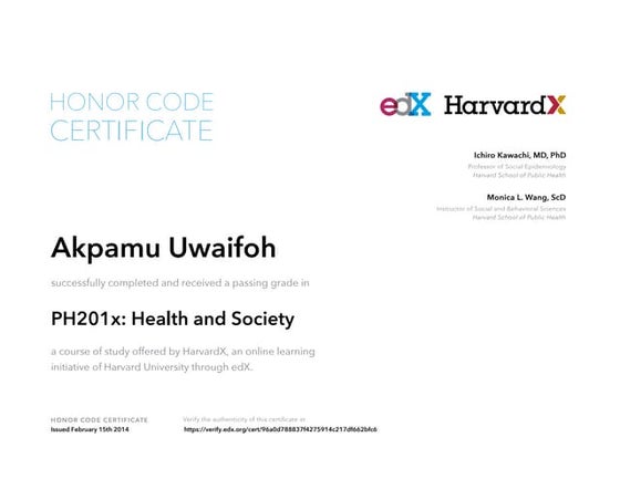 HarvardX PH558x Certificate _ edX | PDF