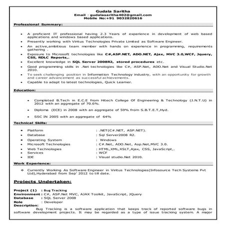 Saritha Gudala Resume