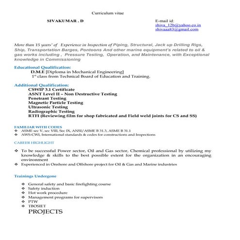 SivakumarDhanapalan Resume@Inspector 