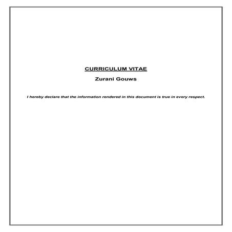 Zurani CV 2017