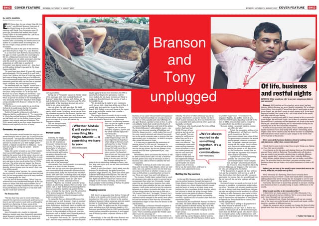 Branson and Tony Unplugged