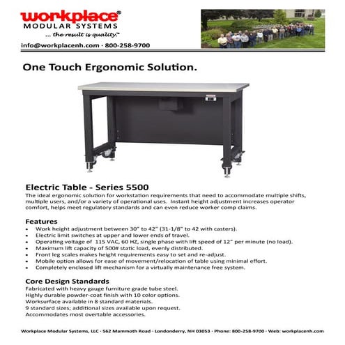 One-Touch Motorized Table