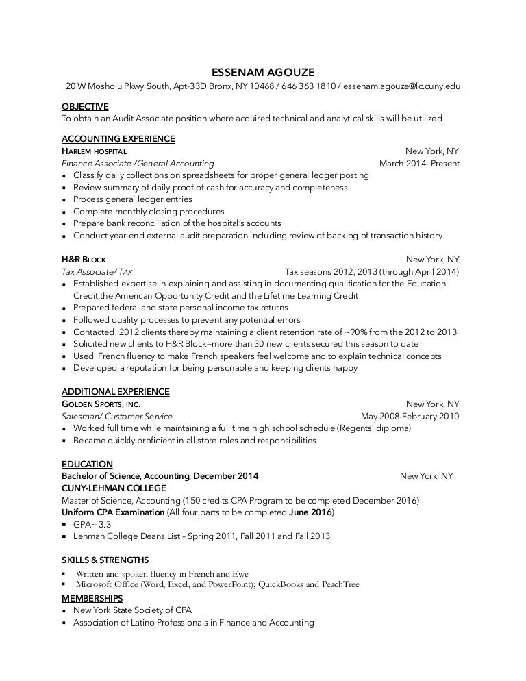accounting associate resume