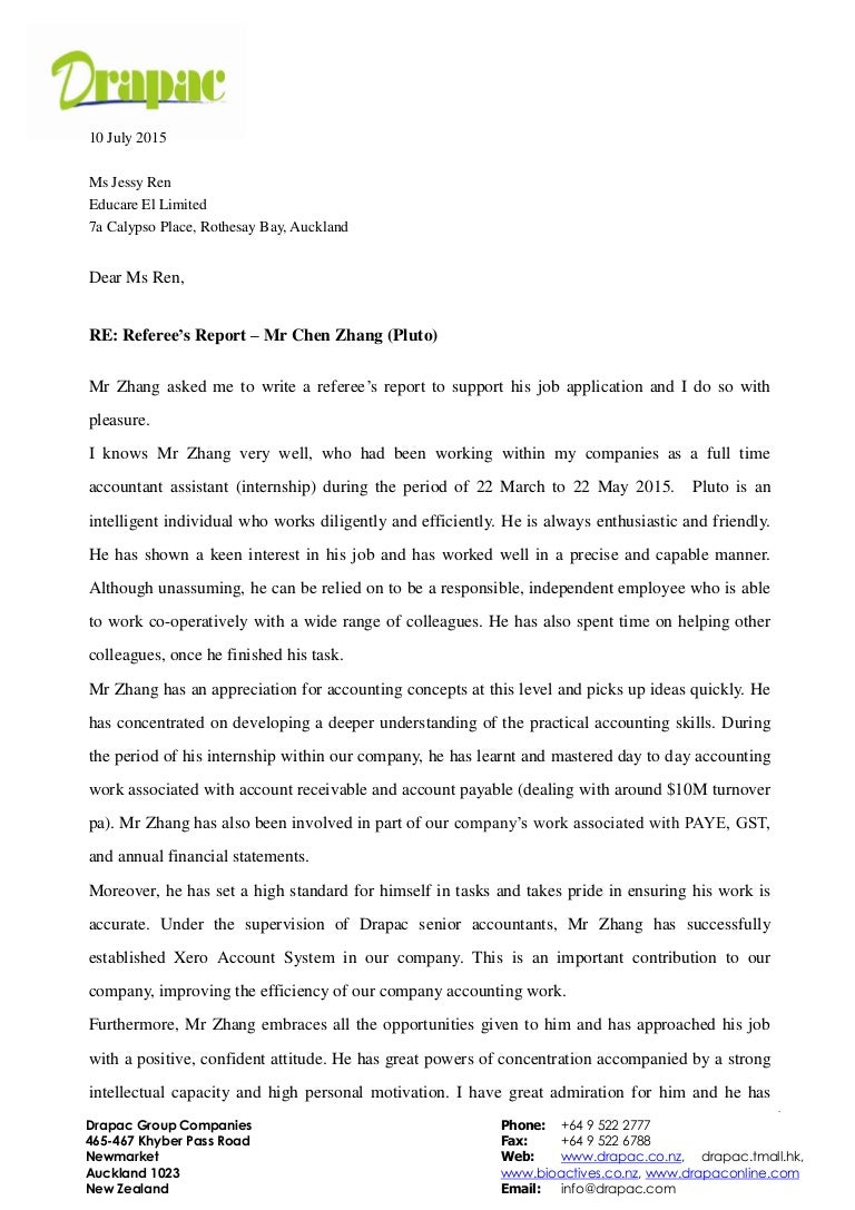 Referee's report for Chen Zhang 2015 July