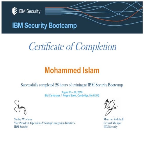 Mohammed Islam Bootcamp Completion Certificate | PDF