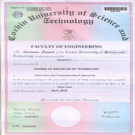 Degree Certificate(Attested) | PDF