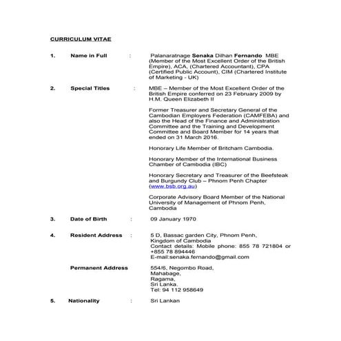 Ratana CV | DOC