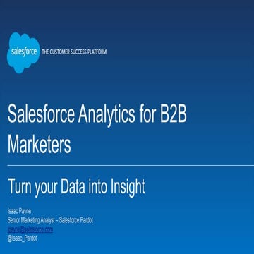 Salesforce Analytics for B2B Marketers