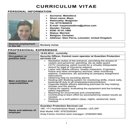 Craig Watt CV | PDF