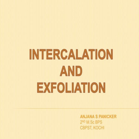 INTERCALATION  AND   EXFOLIATION