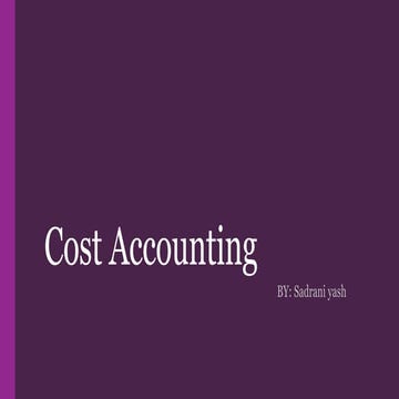 Cost Accounting