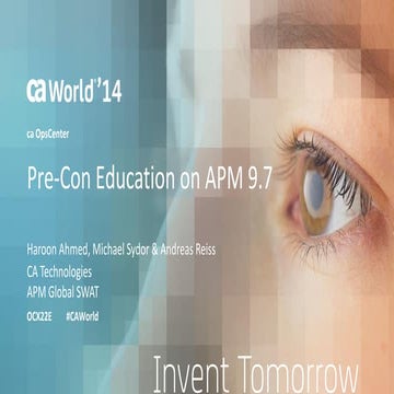 Pre-Con Education on APM 9.7