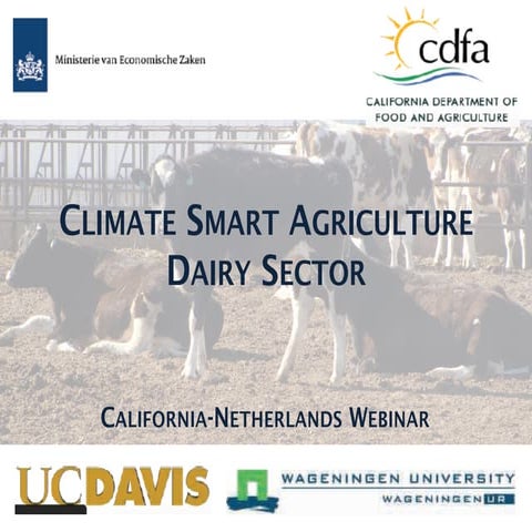 California Presentations for Climate-Smart Dairy Webinar
