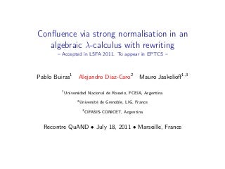Slides QuAND 2011