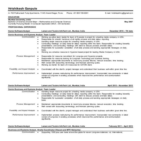 Hrishikesh Ganpule CV